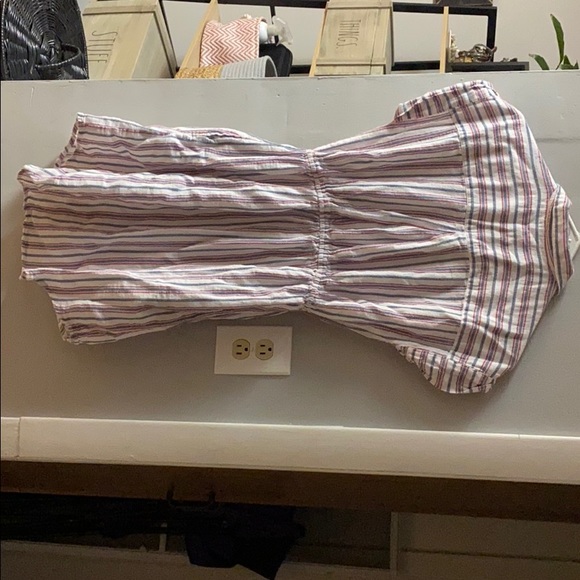 Collared button up red white and blue dress - Picture 2 of 3